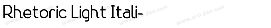 Rhetoric Light Itali字体转换
